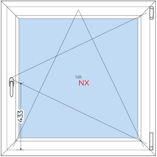 Okno uchylno-rozwierane z PVC
